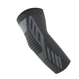 Factory Direct Supply Elastic Fabric Anti-slip Knitted Elbow Brace Compression Sleeve For Tendonitis Pain Relief