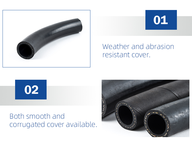3/4 inch Fuel Oil Delivery Hose 32mm OD Hydraulic 4 Inch Rubber Suction Hose