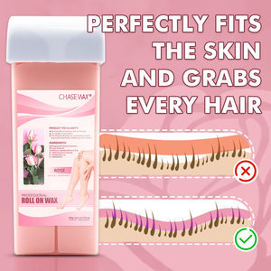 Chase Wax Moisturizing 100g Rose Pink Strips Wax Roll On Cartridge <span class=keywords><strong>cera</strong></span> morbida per <span class=keywords><strong>pelli</strong></span> <span class=keywords><strong>sensibili</strong></span> - Product Image 3