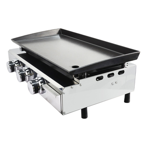 Piastra Professionale a Gas per Hamburger e Pancake in Acciaio Inox e Ghisa - Product Image 3