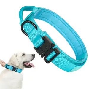 Collare per cani tattico della polizia militare regolabile in Nylon resistente tedesco Shepard per accessori per animali domestici da addestramento a piedi di medie dimensioni