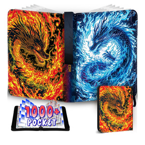 カスタマイズ可能な9ポケットベストVault Pokemoned野球サッカースポーツカードUVペインティングPPカバーホルダーカードバインダー袖付き - Product Image 1