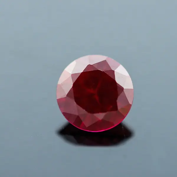 Perhiasan Mewah AAA Sintetis Batu Permata Per Karat Harga Batu Bentuk Bulat Batu Mawar Permata Korundum Ruby