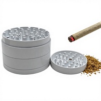 Broyeur à herbes en métal écologique de qualité supérieure, 63 mm, 4 couches, avec poignée de pression, accessoire pour fumer