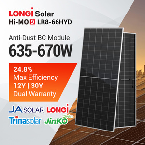 Panneaux solaires Longi Himo 9 à double vitrage 650W 660W 670W 600W BC IP68 Bifaciaux de type N - Product Image 1