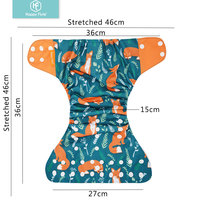 Happyflute 4 pièces/paquet de couches de poche réutilisables couches lavables en gros pour bébés couches lavables pour bébés Services personnalisés disponibles
