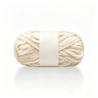 Fil chenille en velours tissé au crochet de 6 mm, fil doux tissé à la main, 38 couleurs en stock, 100 % polyester uni