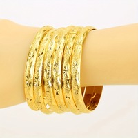 Bracelet populaire transfrontalier en cuivre plaqué or 24K pour hommes et femmes, bijoux de mariage pour femmes européennes et américaines de Dubaï