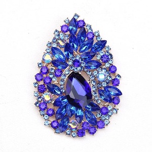 Spilla di strass di lusso Vintage da donna con gocce d'acqua gioielli di strass per festa di nozze spille per banchetto corpetto - Product Image 2