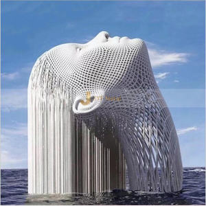 M106 Sculpture industrielle en acier inoxydable, art déco, étanche pour l'extérieur - Product Image 6