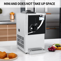 Machine à glace italienne molle automatique avec compresseur pour sirop, poudre et lait