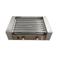 Nouvelle machine à hot-dogs commerciale certifiée CE, en acier inoxydable, 220V, 7 rouleaux, barbecue pour la préparation de hot-dogs et de saucisses
