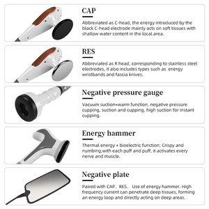 Instrumen ukiran tubuh, bekam tekanan negatif, Master demam 448K, penyedot vakum + fungsi hangat - Product Image 4