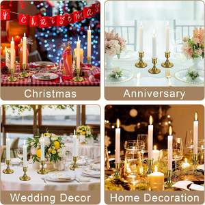 Juego de 2 Velas LED Decorativas de Cera Real para Boda, con Llama parpadeante sin Fuego, Funcionan con Batería, Nuevas - Product Image 2