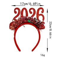 Serre-tête en plastique scintillant pour filles Gillian 2026, modèle GH004528, pour fête d'enfants, carnaval, Noël, décoration, vente chaude