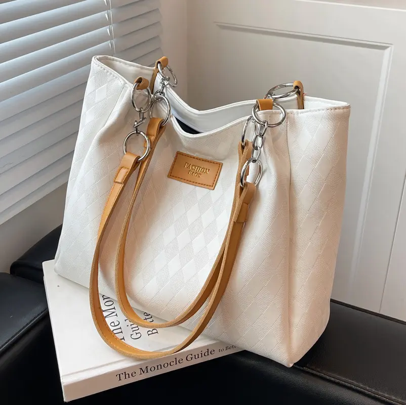 Wholesale ladies designer handbags women luxury pu lather large capacity tote bag female shoulder bags