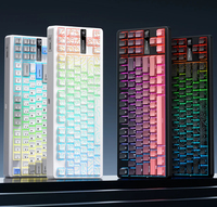 Keyboard Gaming Mchose G87 RGB Kustom Mekanik Tri-mode Nirkabel Struktur Gasket Tombol Multifungsi Hot Swap-Key USB