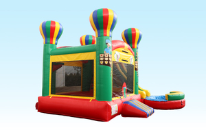 Hot air balloon theme Castle full d'entrain pvc inflatable for sale - Product Image 4