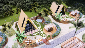 Maison de vacances de luxe modulaire préfabriquée au design traditionnel triangulaire en acier léger avec double vitrage et éléments en bois - Product Image 4