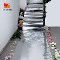 SMOOTH Party-Dekoration Tanzfläche Hochzeitsbühnen-Dekoration Verspiegelter Laufsteg Hochzeitsgangläufer Silberner Spiegelteppich