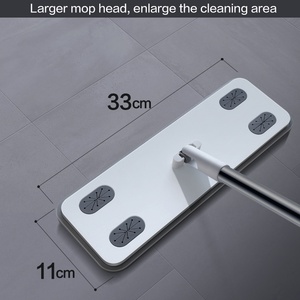 For New Disposable Steel Extendable Handle Sweeper Wipe <strong>Mops</strong> Floor Cleaning Duster Dry &amp; Wet Flat <strong>Mop</strong> with Cloth <strong>Fixing</strong> Clip - Product Image 4