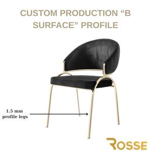 Silla de Comedor Moderna Tapizada con Patas de Acero, Muebles Minimalistas para el Hogar - Product Image 6