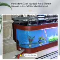 Support TV personnalisé, aquarium en verre ultra-clair, aquarium auto-nettoyant écologique sur pied pour salon