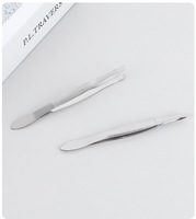 Pinzas Profesionales de Acero Inoxidable para Cejas, Depilación, Punta Inclinada, Pinzas de Precisión para Cejas, Herramientas de Maquillaje Facial