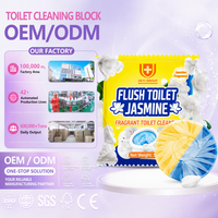 Tablettes nettoyantes automatiques pour cuvettes de toilettes, bicolores jaune et bleu, parfum gardénia, fabriquées à Guangdong