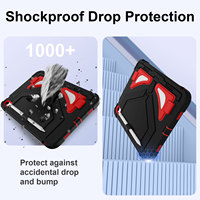 Étui de protection robuste pour iPad A16 11e génération 2025 et iPad 10e génération 10,9 2022 avec double support et sangle d'épaule en silicone + PC, OEM ODM