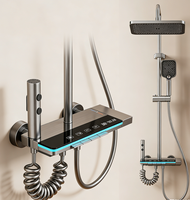 Nouveau design de robinet de douche numérique mural, système de douche et robinetterie pour salle de bain avec touches de piano