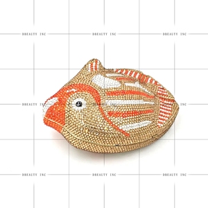 Women's Fish Rhinestone Crystal Classic Casual Purses Mini Formal Party Evening Bag Prom <b>Wedding</b> Clutches <b>Handbag</b> - Product Image 5