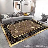 Tapis épais en velours diamant doré, simple et luxueux, couverture de canapé de table basse dorée