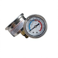 Manomètre analogique HUBEN pour filtre à sable de piscine, en acier inoxydable, rempli de liquide, 0-60 psi, résistant aux chocs, axial, garantie 18 mois