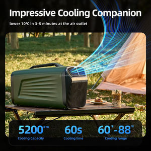 Aire Acondicionado Portátil Frío y Caliente de 5200 BTU, Aire Acondicionado Solar para 110V 220V, Aire Acondicionado Portátil para Camping - Product Image 4
