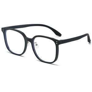 Monture de lunettes rectangulaire ultra-légère style coréen en TR90 pour femmes, avec verres PC pleine monture, design léger, pour grands visages - Product Image 1