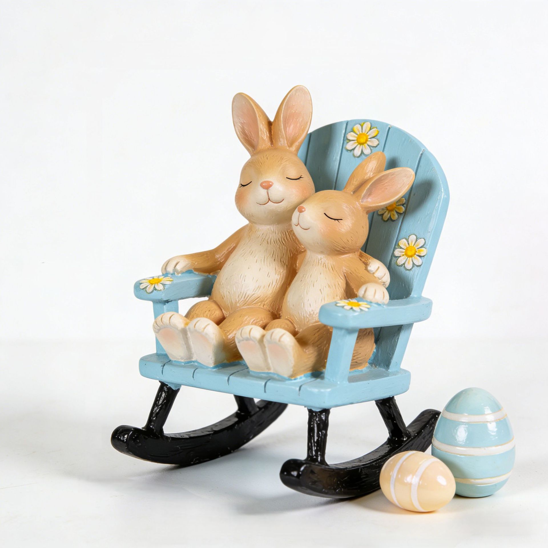 Couple balançoire lapin (12*15cm)