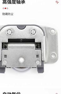Aluminum Alloy Cabinet <b>Sliding</b> Door Pulley Two-Way Buffer Damping Track for Kitchen Dining Furniture Easy Installation 21-30kg - Product Image 5