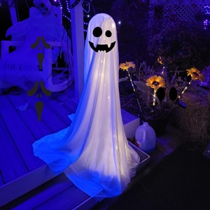 DAMAI Halloween Decorations Outdoor Large Lighted White Ghosts Cute Ghosts Light up Halloween Party Home Porch Yard Decorations - Product Image 4