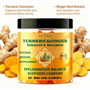 Gummies au Curcuma, Curcumine et Gingembre, Soutien Anti-inflammatoire Naturel, Aide à la Santé des Articulations et à la Digestion - Product Image 5