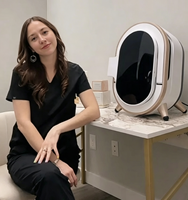Appareil d'analyse cutanée professionnelle 8 spectres, scanner cutané intelligent 3D AI, détecteur de peau pour diagnostic en salon et clinique