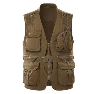 بيع بالجملة ملابس العمل سترة معطف قطني متعدد الجيوب في الهواء الطلق صدرية رياضية للرجال سترات - Product Image 4