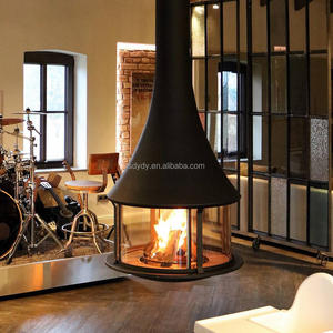 Cheminée suspendue de style moderne <span class=keywords><strong>Poêle</strong></span> à <span class=keywords><strong>bois</strong></span> au plafond avec installation autoportante Salon en acier au carbone - Product Image 6