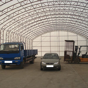 Toit en tissu PVDF 900gsm 40ft/80ft cerceau grange bovins moutons chèvres porcs poulets <span class=keywords><strong>Garage</strong></span> abri foin stockage amortissement bâtiment - Product Image 3