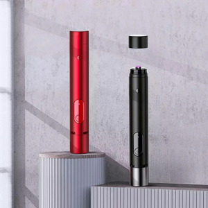 Windproof đôi điện ARC ngọn đuốc trắng Laser độ sáng cao đa chế độ tự vệ đốt cháy đèn pin - Product Image 4