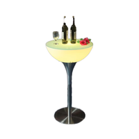 Table basse LED moderne et romantique avec éclairage RGB, mobilier en plastique pour bar, salle de sport, parc, produits rotomoulés