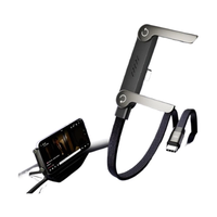 Nouveau câble de charge rapide Type-C 2-en-1 tendance de 1,5 m (240 W) avec support de téléphone 90° °   Coude 360 °   Rotation multi-angle pour iPhone