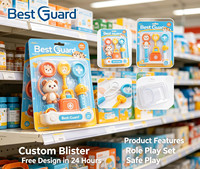 Servicio de procesamiento de blísteres personalizados, envoltorio con forma personalizada y tarjeta de papel para juguetes de plástico surtidos