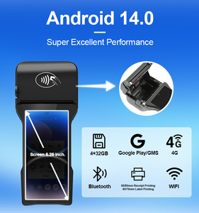 Terminal de point de vente mobile Android 14 <span class=keywords><strong>4</strong></span>+32 Go avec lecteur de carte ATM et imprimante de reçus Z93 - Product Image 2