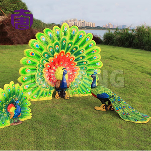 Customized 3d Peacock <b>Led</b> Lamp Large Ip65 Waterproof Resin Fiberglass Motif <b>Light</b> For Garden For Diwali Outdoor Festival - Product Image 6